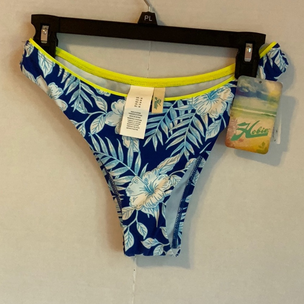 NWT Hobie Women's Blue Floral Bikini Bottom